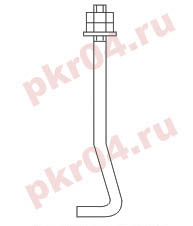 Болт фундаментный тип 1 исполнение 2 ГОСТ 24379.1-80 производство - www.pkr-zavod.ru